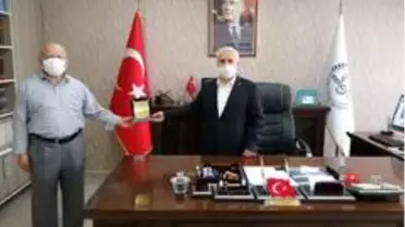 Patnos İlçe Müftüsü Kocatürk'ten İl Müftüsü Topçu'ya veda ziyareti