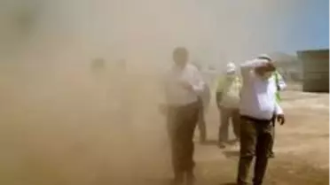 Valinin hortum karşısında zor anları