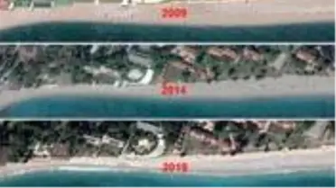 Konyaaltı Sahili 60 yılda 35 metre eridi, bir havluluk yer kaldı