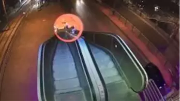 Yürüyen merdivenlerin çalışmamasının nedenini güvenlik kameraları ortaya çıkarttı