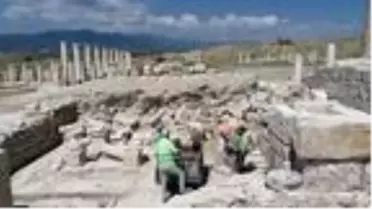 Tripolis Antik Kenti'ndeki 'anıtsal çeşme'nin restorasyonuna başlandı