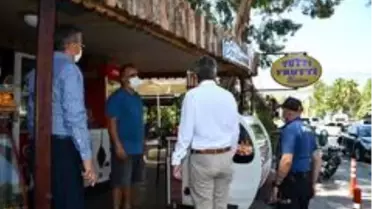 Kemer'de Korona virüs denetimi