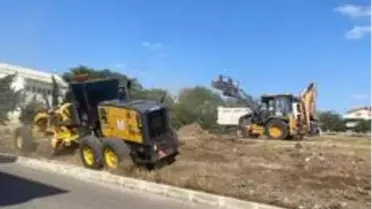 Ergene'de yeşil alanlara temizlik ve bakım yapılıyor