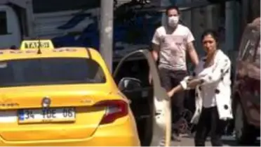 Son Dakika | Korona virüs denetimine tepki gösterdi, maskesini atarak taksiye bindi