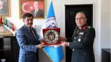 Tuğgeneral Şan'dan Başkan Aksun'a ziyaret