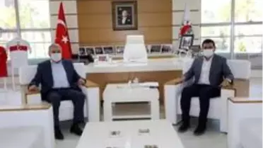 Başkan Tütüncü, Kepez kaymakamı Şahin'i ağırladı