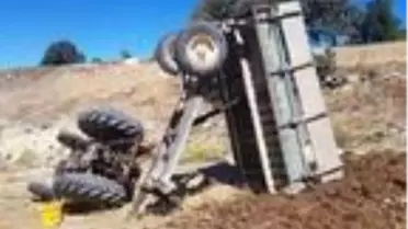 Kütahya'da traktör devrildi; aynı aileden 6 kişi yaralı