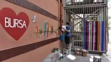 Osmangazi'nin sokakları sanatla renklendi