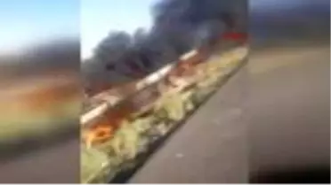 KONYA Otomobille çarpışan TIR, alev topuna döndü
