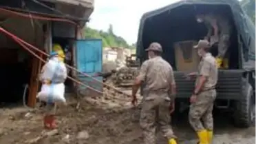 Giresun'da selzedelerin ev eşyaları askeri araçlarla taşınıyor