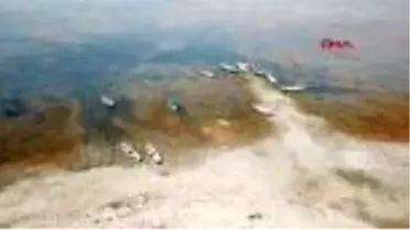 MANİSA Marmara Gölü'nde su 500 metre çekildi, derinlik 1 metreye düştü