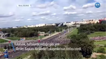 Belarus'ta Binlerce Kişi Yine Sokaklarda