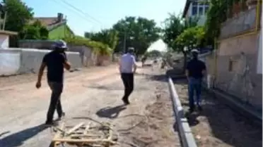 Bünyan'da kilitli parke yol yapım çalışmaları sürüyor