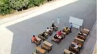 8'inci sınıflara okul bahçesinde kurs