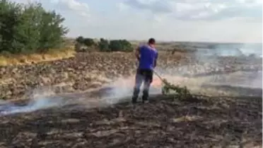 Anız yangını geniş alanı etkiledi, ekipler seferber oldu