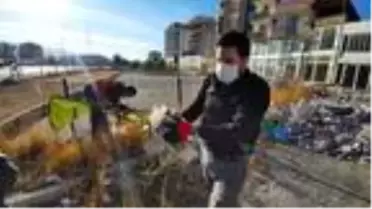 Başkan Sayan pandemide çöp toplayarak farkındalık oluşturdu