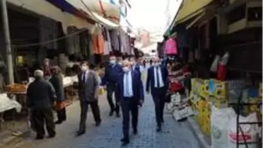 Devrek Belediye Başkanı Çetin Bozkurt, pazar yerini denetledi