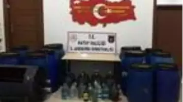 Arsuz'da 200 litre sahte içki ele geçirildi