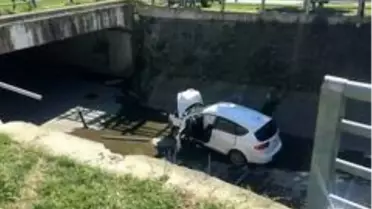 Son dakika haberi... Su kanalına uçtuğu kazayı gülerek anlattı