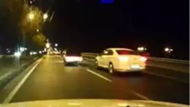 Trafik magandası araç kamerası tarafından böyle görüntülendi