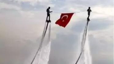 Cumhuriyet coşkusu denize taştı