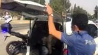 Motosikletli hırsızlık şüphelisi kovalamacada yakalandı