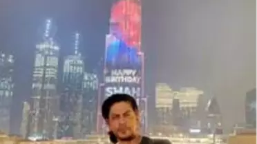 Burc Halife'de, Bollywood yıldızı Şah Rukh Khan'ın doğum günü kutladı