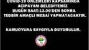 Acıpayam belediye binası korona virüs tedbirleri kapsamında kapatıldı