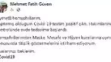 Afşin Belediye Başkanı, koronavirüse yakalandı