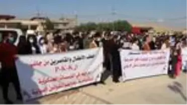 Irak'taki Ezidiler, terör örgütü PKK'nın Sincar'daki varlığına karşı gösteri düzenledi