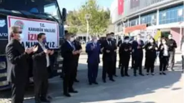 Yardım tırı Karabük'ten İzmir'e dualarla uğurlandı