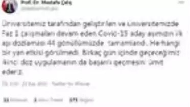 Yerli Covid-19 aşısı 44 gönüllüye uygulandı