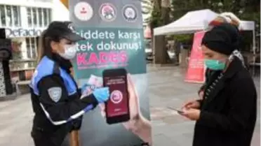 Isparta'da emniyet ve jandarma ekipleri kadınlara tek tek KADES'i tanıttı