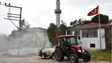 Çan Belediyesi köyleri dezenfekte ediyor