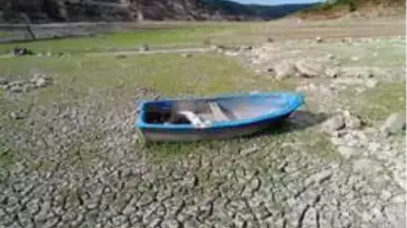 Sazlıdere Barajı'nda korkutan görüntü, su seviyesi yüzde 5'e düştü