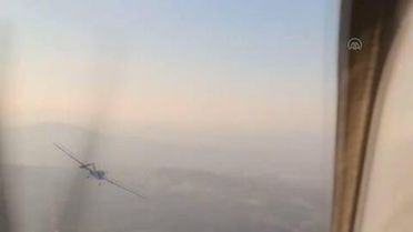 Test ve eğitim için havalanan Bayraktar TB2 SİHA ile kol uçuşunda