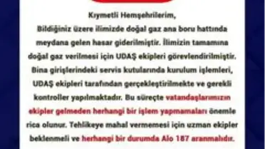 Uşak Valiliğinden vatandaşlara doğalgaz uyarısı