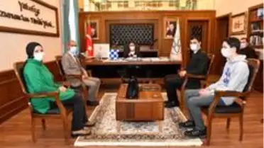 Başkan Uçar Türkiye birincisi öğrencileri ağırladı