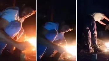 Önce tavuğun boğazını kesti, sonra ateşe attı: Sizin için cinler alemine adak adadım