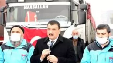 Gürkan, yardım tırlarının uğurlama törenine katıldı