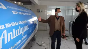 Büyükşehir Manavgat'ta süt üreticilerine süt tankı desteği verdi