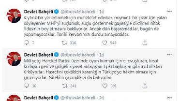 Bahçeli: MHP'nin sokakta işi yoktur