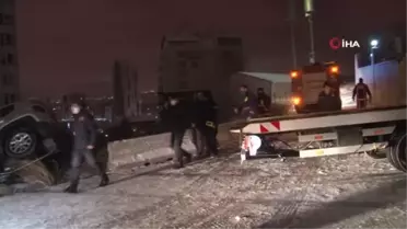 Direksiyon hakimiyetini kaybeden sürücü uçurumun kenarında son anda durabildi