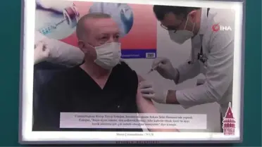 Korona virüsle mücadelenin kahramanları olan sağlık çalışanları için sergi