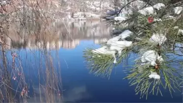 Saklıgöl'de kar güzelliği