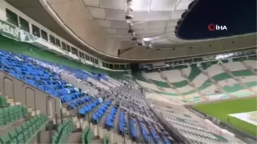 Bursaspor taraftarından muhteşem koreografi