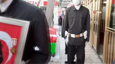Kıbrıs gazisi Cengiz Kartal, son yolculuğuna askeri törenle uğurlandı