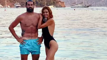 Taytlı tulumuyla poz veren Volkan Demirel'in eşi amuda kalktı! Paylaşımına beğeni yağdı