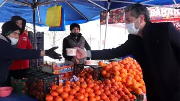 Gölpazarı'nda pazarcı esnafına sıcak çorba ikramı
