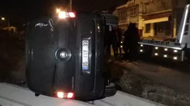 Takla atan araçtan burnu bile kanamadan çıktı
